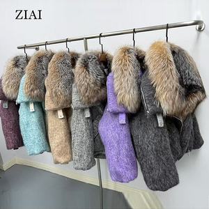 <span class=keywords><strong>Cappotto</strong></span> <span class=keywords><strong>Corto</strong></span> Elegante di Lusso all'Ingrosso, Giacca Invernale in Cashmere e <span class=keywords><strong>Pelliccia</strong></span> per Donna - Product Image 3