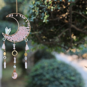 Pendentif <span class=keywords><strong>attrape</strong></span>-soleil en pierre naturelle HZ, cristal gravé pour Noël, enfants, maternelle, balcon, <span class=keywords><strong>attrape</strong></span>-rêves arc-en-ciel suspendu - Product Image 4