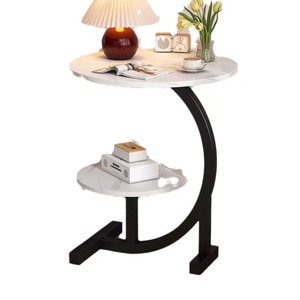 Boa Qualidade <span class=keywords><strong>Double</strong></span> <span class=keywords><strong>Layer</strong></span> Mini Sofá Quarto Mesas de Cabeceira Side <span class=keywords><strong>Cabinet</strong></span> Coffee <span class=keywords><strong>Table</strong></span> com Prateleira De Armazenamento para Home Living Room - Product Image 5