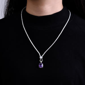 Collier élégant en argent sterling 925 avec zircon cristal et chaîne réglable de 48,5 cm pour un éclat quotidien - Product Image 2