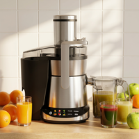 Extractor de Jugos Centrífugo Eléctrico de Acero Inoxidable HGM HJ-07B, Licuadora Multifuncional para Frutas, Venta al Por Mayor de Fábrica