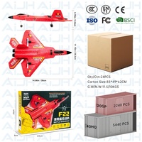 AiJH Avion Rc F22 Avion télécommandé Aviones De Espuma RTF 2.4Ghz Gyro 6 axes avec bande lumineuse Jet Fighter Avion RC Jouet