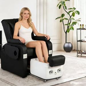 Sillón de Pedicura Multifuncional de Lujo para Salón de Uñas, con Spa para Pies, Reclinable, Ajustable, Eléctrico y con Masaje - Product Image 1