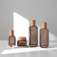 Flacon vaporisateur de parfum cylindrique de 50 ml, best-seller, pour voyage, emballage cosmétique vide, avec couvercle en bois et bouchon à vis, diffuseur à bâtonnets