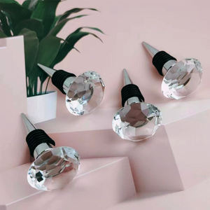 Tapón personalizado botella vino Diamante tapón de vino para boda al por mayor de aleación de acero inoxidable Zinc cristal tapones de vino - Product Image 4