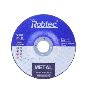 ROBTEC5インチ125*6.4 * 22.2mm研磨ジルコニアジルコニウムマジック研磨ホイール研削ディスク金属用