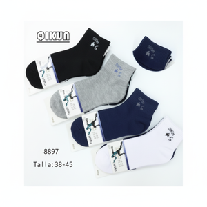 ODM da uomo calzini sportivi sportivi da uomo in poliestere bianco 10 stili per scatola stampa digitale con Logo termico in basso per regali - Product Image 1