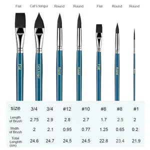 Set di pennelli professionali in Nylon da 7 pezzi pennelli per pittura ad acquerello acrilico Gouache