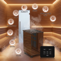 STEPON OEM ODM WiFi APP 4.5KW 6KW 7.5KW 9KW 12KW 15KW 18KW Chauffe-sauna électrique sec et humide 2-en-1 avec générateur de vapeur