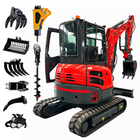 Mini-excavatrice 3,5 tonnes avec moteur EPA CE Euro 5, livraison gratuite, excavatrice sur chenilles pour ferme, mini-excavatrices domestiques 1 tonne 2 tonnes