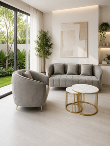 Stylish Alexis 3-1 Modular Lounge Seating Arrangement with Custom Fabric for Living Room - Product Image 5