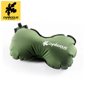 Almohada Inflable para Exteriores Chanodug en Forma de U, 28x26x14cm, Portátil, para Viajes, Soporte para Dormir, Verde - Product Image 2