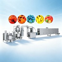Automatische apparatuur voor de productie van vitamine gummies (150-600 kg/uur), hoge precisie, machine voor het produceren en verpakken van gevulde gummies.