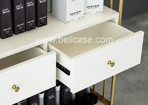 Oro cosméticos del gabinete de exhibición de organizador <span class=keywords><strong>maquillaje</strong></span> pantalla soporte de muebles <span class=keywords><strong>para</strong></span> peluquería salón de belleza - Product Image 6