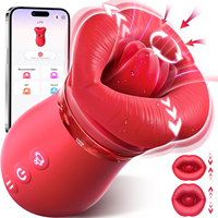 10 Zungen-Leck-App Anal-Klitoris-Nippel-Vibratoren Erwachsenen-Sexspielzeug Analplug Lang für Frauen und Männer