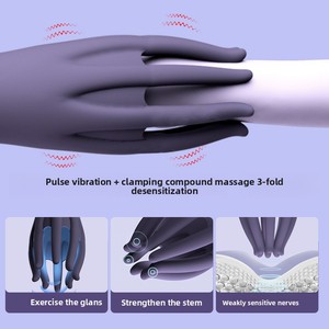 Dayanıklı Mermi Şeklinde Elektrikli Titreşimli Erkek Mastürbasyon Vibratörü Penis Eğitmeni Seks Oyuncağı Uçak Kupası ile - Product Image 2
