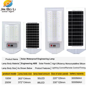 Panneaux solaires LED de haute qualité, projecteurs rechargeables intégrés, <span class=keywords><strong>lampadaire</strong></span> de rue, lampe étanche IP65, extérieur, 5 ans - Product Image 2
