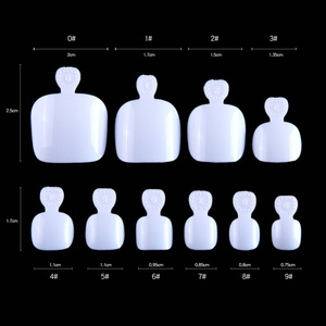 SunelPort - <span class=keywords><strong>Uñas</strong></span> Postizas <span class=keywords><strong>de</strong></span> ABS para Manicura y Pedicura, Diseño Coreano, 500 Unidades, Estándar Coreano, Bolsa Transparente, Color Blanco <span class=keywords><strong>Porcelana</strong></span>, Cuadradas, Cielo Estrellado, Personalizadas - Product Image 3