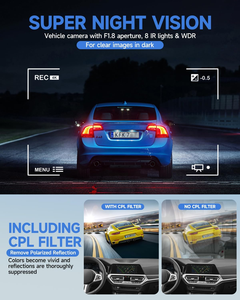 Ad360 Full HD 4 Máy Ảnh Xe <span class=keywords><strong>DVR</strong></span> 3.0 Inch Màn Hình Wifi GPS Xe Máy Ảnh WDR 4 Kênh Dash Cam Với CPL Lọc Dash Máy Ảnh Cho Xe Ô Tô - Product Image 5