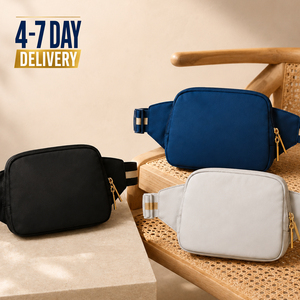 Bolsa de Cintura de Nailon para Mujer, Envío Gratis desde Almacén en EE. UU., Riñonera Ajustable, Bandolera para Correr, Senderismo y Viajes - Product Image 3
