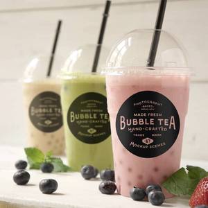 Biểu Tượng Tùy Chỉnh In Dùng Một Lần Uống Bong Bóng Trà Cup Bán Buôn Ice 8 12 16 32 Oz Rõ Ràng Pet Cà Phê Cốc Nhựa Với Nắp - Product Image 1