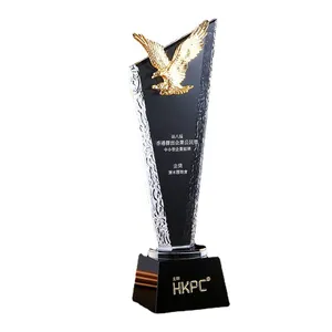 Crystal Trophy Hot Selling Glas Award Award China Kristal Trofeeën Business Moderne Fashion Design Kristallen Trofee