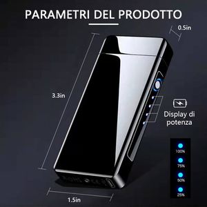 AIRO <b>Custom</b> Logo Boyfriend Giveaways Double Arc Windproof USB Rechargeable Refillable Reusable Zinc Alloy Cigarette <b>Lighter</b> - Product Image 2