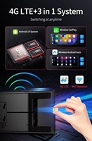 Kamera Dasbor Layar Sentuh 11,4 Inci Lensa Ganda Wireless Carplay Android Auto Layar Terpisah 180 °   Perekam Video Mengemudi dengan Rotasi