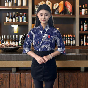 ชุดยูนิฟอร์มบาร์เทนเดอร์สไตล์ชุดกิโมโนญี่ปุ่น ผลิตจากผ้าโพลีคอตตอน สำหรับร้านซูชิ ร้านอาหารเกาหลี และบาร์ จำหน่า<span class=keywords><strong>ย</strong></span>จำนวน<span class=keywords><strong>มา</strong></span>ก - Product Image 2