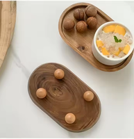 Support de bain vintage moderne en acacia, support de plante, support pour gâteau, porte-savon, présentoir de bureau