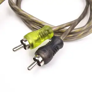 Kabel Audio Mobil 2rca To 2rca Transparan Kualitas Tinggi