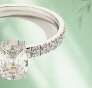 แหวนหมั้นสแตนเลสสตีลคุณภาพสูงกันน้ำจาก UM Jewelry สำหรับผู้หญิง ชุบทอง 18K ประดับเพชรซิคอนสไตล์วินเทจสำหรับงานแต่งงาน - Product Image 2