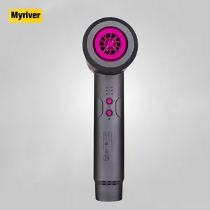 Myriver אלחוטי שיער מייבש אלחוטי עם 5000Mah סוללה טעינת בסיס וכפתורים בצד עבור נסיעות בית מלון