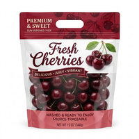 Pochette refermable ovale transparente anti-buée de 12 oz sans BPA avec poignée et trous d'aération pour le stockage de fruits et légumes frais