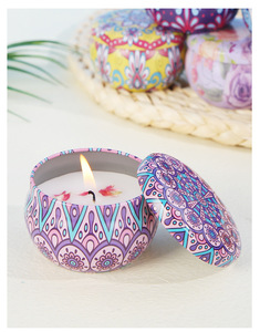 Vela Aromática de Cera de Soja en Lata, Vela de Aromaterapia sin Humo, Regalo Ideal para Cumpleaños, Recuerdo de Boda y Fiesta - Product Image 1