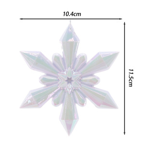 مخصصة عالية الجودة جوهرة شفافة الاكريليك زخرفة شجرة عيد الميلاد ندفة الثلج الكريستال شنقا ديكور المنزل الحزب - Product Image 4