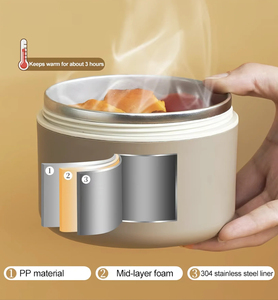 DAJI HYDRO Stainless Steel Round <strong>Lunch</strong> Thermos Leak-Proof Microwavable Portable Bento Container For Home School Or Office Use - Product Image 4