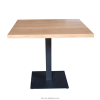 Ensemble de tables et chaises de restaurant de luxe, style moderne en bois, 4 places, pour hôtel, centre commercial et salon
