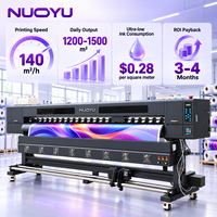 Imprimante éco-solvant industrielle haute vitesse Hoson Board 3.2M 4 têtes I3200-E1 1440Dpi pour bâches, banderoles et vinyles flexibles