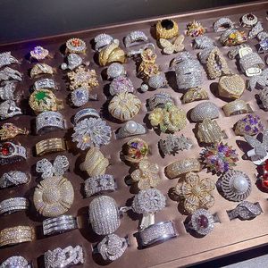 Anelli di Lusso 2026 con Zirconia e Grandi Gemme, Gioielli alla Moda per Uomo e Donna, Vendita all'Ingrosso - Product Image 2