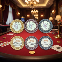 Jetons de poker professionnels en céramique de 14 g, résistants, avec logo personnalisé, 43 mm, grands jetons de casino pour les tournois de Texas Hold'em à hauts enjeux
