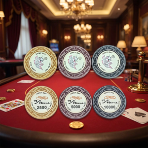 Jetons <span class=keywords><strong>de</strong></span> <span class=keywords><strong>poker</strong></span> professionnels en céramique <span class=keywords><strong>de</strong></span> 14 g, résistants, avec logo personnalisé, 43 mm, grands jetons <span class=keywords><strong>de</strong></span> casino pour les tournois <span class=keywords><strong>de</strong></span> Texas Hold'em à hauts enjeux - Product Image 2