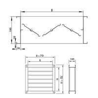 Régulateur de débit d'air en acier galvanisé avec conception flexible et installation facile pour système de ventilation CVC d'hôtel et de bureau