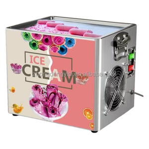 Machine à glace roulée professionnelle pour restaurants, pour la préparation de glaces aux fruits, au lait, aux noix et au yaourt - Product Image 6
