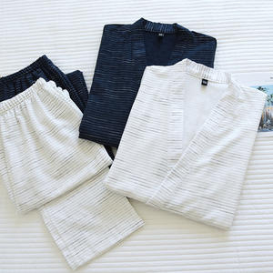 <span class=keywords><strong>Pigiama</strong></span> Estivo Primaverile da <span class=keywords><strong>Uomo</strong></span> <span class=keywords><strong>Taglie</strong></span> <span class=keywords><strong>Forti</strong></span>, Casual, Termico, Traspirante, Stampato, Set Kimono, Abbigliamento da Notte in Cotone, Camicia da Notte per Esterno - Product Image 4