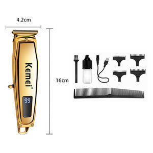 เครื่องตัดผมไฟฟ้า Kemei Km-1313 แบบหัวแบน ตัวเครื่องโลหะ มอเตอร์ไร้แปรงถ่าน ชาร์จไฟได้ พร้อมหน้าจอดิจิตอล สำหรับผู้ชาย - Product Image 3