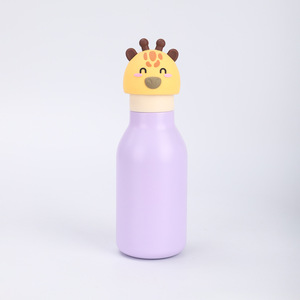 Botella de Agua Térmica Infantil de Acero Inoxidable, Portátil, Libre de BPA, Frío/Calor, 450 ml, Diseño de Cabeza de Animalito - Product Image 6