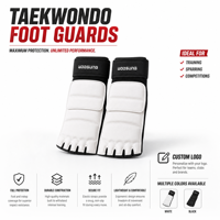 Protection de pieds de Taekwondo en gros, prix d'usine, noir et blanc, pour enfants et adultes