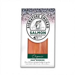 Manchon d'emballage en papier kraft recyclable et écologique imprimé sur mesure pour saumon <span class=keywords><strong>fumé</strong></span> surgelé - Product Image 4