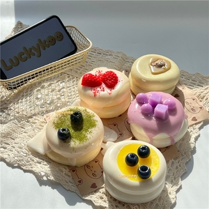 Luckykoo Jouets Squishy Alimentaires en Gros Nouveau Design TPR Soufflé au Fromage Gâteau Fraise Jouet Squishy Anti-Stress Balle à Presser Taba - Product Image 2